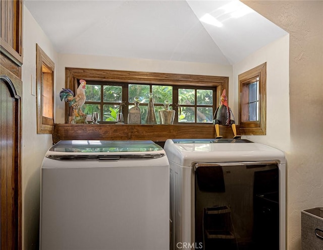 969 Oak Dr, Crestline, CA 92325 - laundry room with independent washer and dryer and healthy amount of natural light