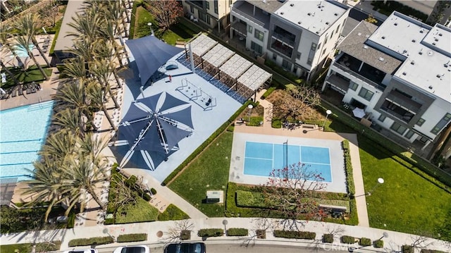 107 Bowery, Irvine, CA 92612 - aerial view of a pool area