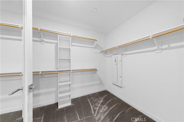 107 Bowery, Irvine, CA 92612 - walk in closet with dark carpet and electric panel