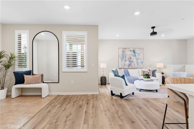 107 Bowery, Irvine, CA 92612 - living room featuring recessed lighting and light wood-style floors
