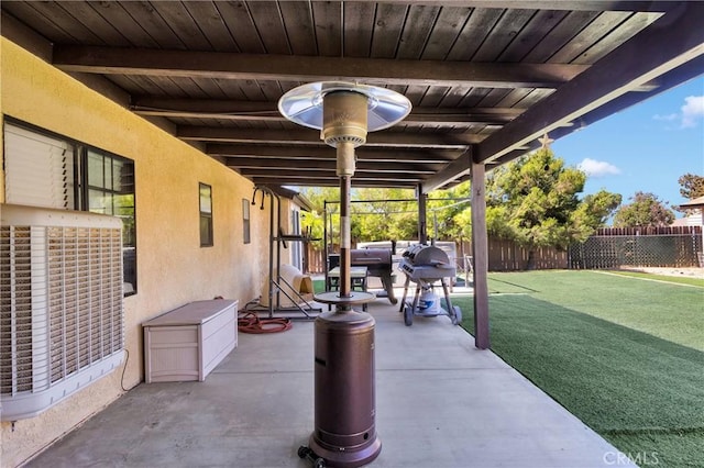 7505 Jenkins Ave, Hesperia, CA 92345 - fenced backyard with a patio area and a grill