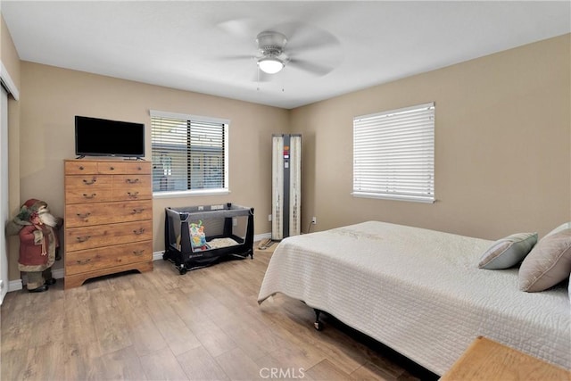 7505 Jenkins Ave, Hesperia, CA 92345 - bedroom featuring wood finished floors and a ceiling fan