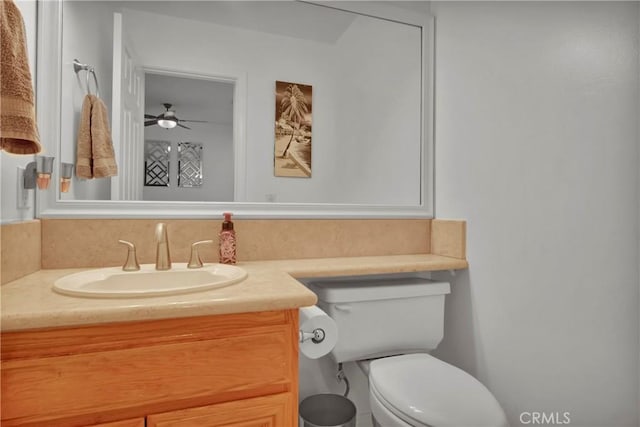 1629 E Palm Ave Unit 3, El Segundo, CA 90245 - half bathroom with vanity and a ceiling fan