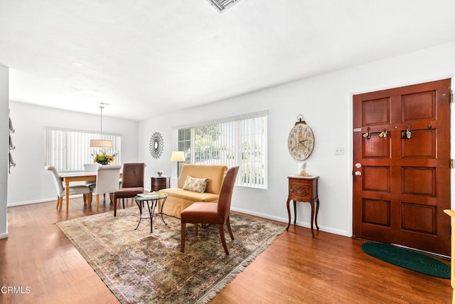 331 N Avon St, Burbank, CA 91505 - living area featuring wood finished floors and baseboards