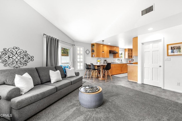 331 N Avon St, Burbank, CA 91505 - living area with vaulted ceiling and recessed lighting