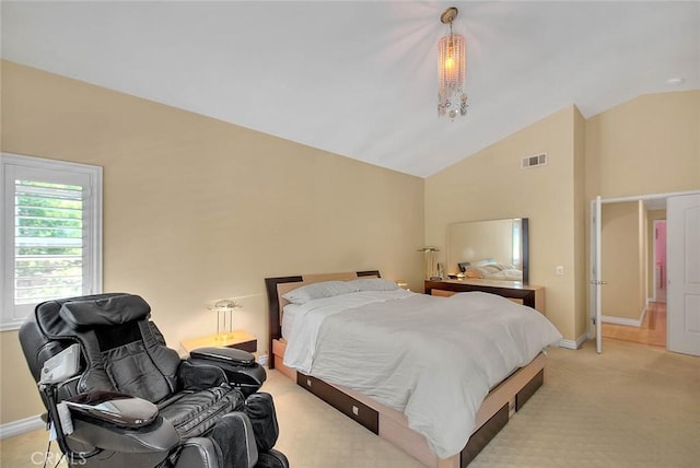3039 Olympic View Dr, Chino Hills, CA 91709 - bedroom featuring vaulted ceiling and light carpet