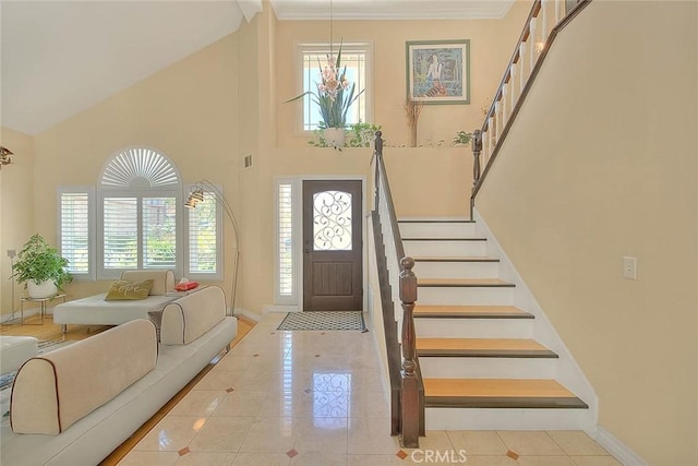 3039 Olympic View Dr, Chino Hills, CA 91709 - entryway featuring stairway and a high ceiling