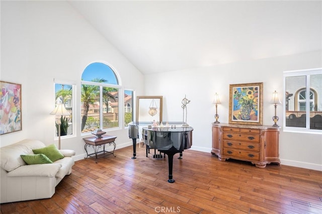 2741 Olympic View Dr, Chino Hills, CA 91709 - home office with hardwood / wood-style floors and high vaulted ceiling
