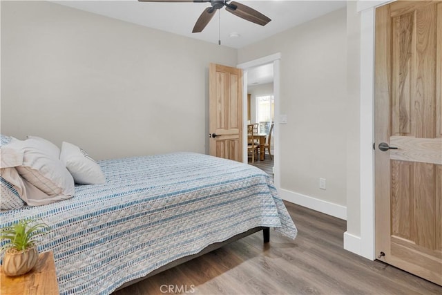 2583 Oak Shores Dr, Bradley, CA 93426 - bedroom featuring wood finished floors and ceiling fan