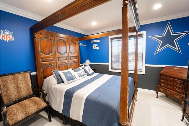 20642 Iris Canyon Rd, Riverside, CA 92508 - bedroom featuring crown molding and carpet flooring