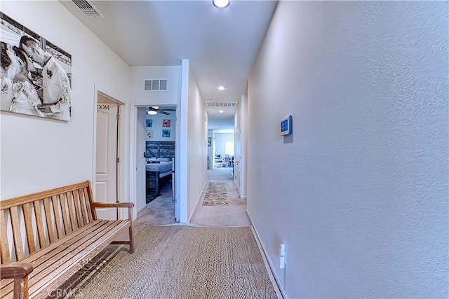 4262 Theresa Ln, Merced, CA 95348 - corridor with light carpet and recessed lighting
