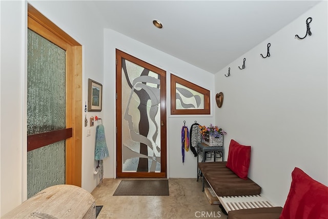 28527 Willow Rd, Lake Arrowhead, CA 92385 - corridor with concrete flooring