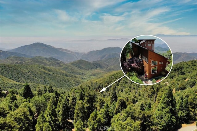 28527 Willow Rd, Lake Arrowhead, CA 92385 - view of mountain background with a heavily wooded area