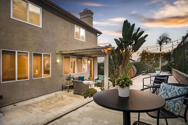 737 W Bel Esprit Cir, San Marcos, CA 92069 - view of patio featuring an outdoor hangout area and a pergola