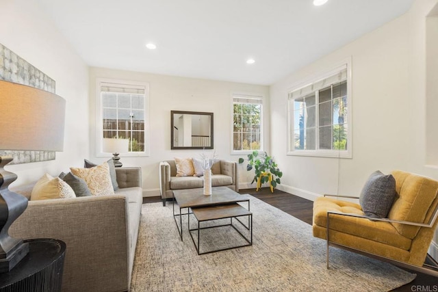 737 W Bel Esprit Cir, San Marcos, CA 92069 - living area featuring dark wood-type flooring and recessed lighting
