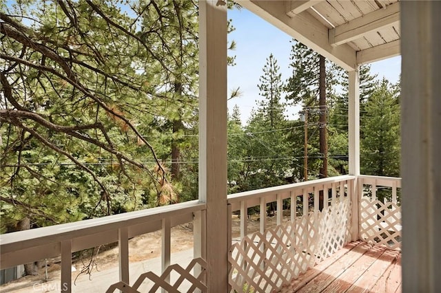 33159 Ridge Rd, Arrowbear, CA 92308 - view of wooden deck