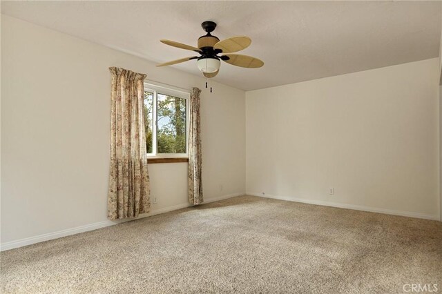 33159 Ridge Rd, Arrowbear, CA 92308 - carpeted empty room with a ceiling fan and baseboards