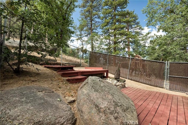 33159 Ridge Rd, Arrowbear, CA 92308 - view of wooden deck