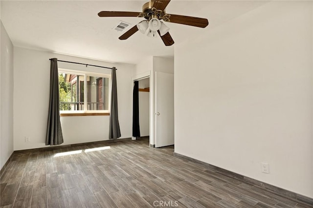 33159 Ridge Rd, Arrowbear, CA 92308 - spare room with wood finished floors and ceiling fan
