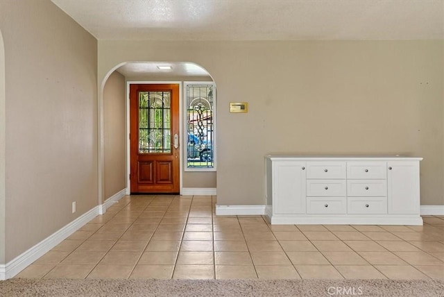 836 Bolen Dr, Paso Robles, CA 93446 - entrance foyer with arched walkways and light tile patterned floors