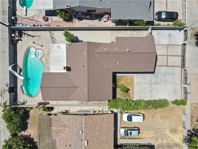 10265 Lev Ave, Arleta, CA 91331 - aerial view of property and surrounding area featuring a pool area
