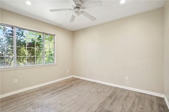 10265 Lev Ave, Arleta, CA 91331 - empty room with wood finished floors, recessed lighting, and ceiling fan