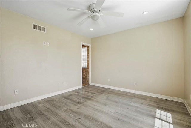 10265 Lev Ave, Arleta, CA 91331 - spare room featuring wood finished floors, recessed lighting, and ceiling fan