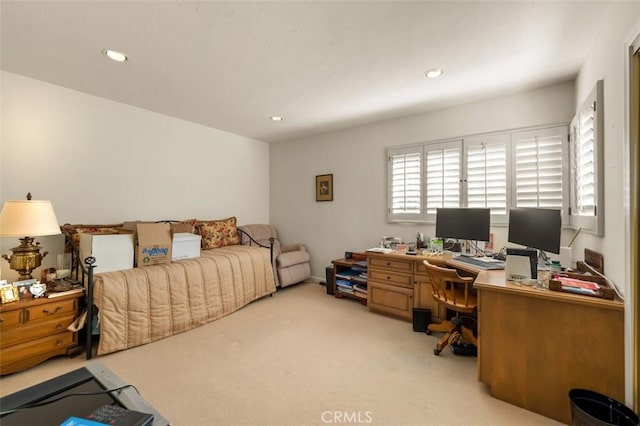 5250 Scott Robertson Rd, Hidden Hills, CA 91302 - office area with light carpet and recessed lighting