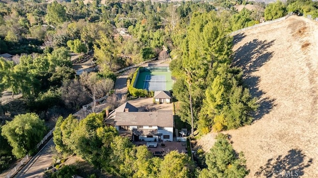 5250 Scott Robertson Rd, Hidden Hills, CA 91302 - view from above of property with a forest