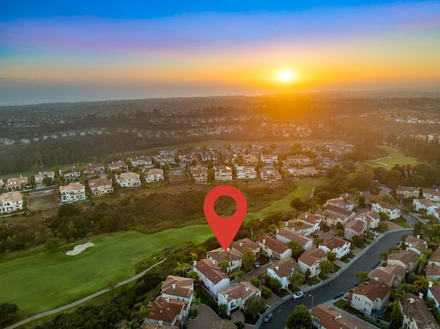 7243 Surfbird Cir, Carlsbad, CA 92011 - aerial view at dusk of a residential view and golf course view