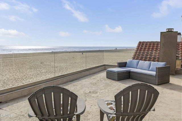 3629 Ocean Dr, Oxnard, CA 93035 - view of patio / terrace featuring view of water and beach