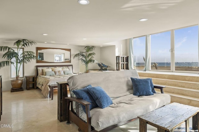 3629 Ocean Dr, Oxnard, CA 93035 - bedroom featuring multiple windows and recessed lighting