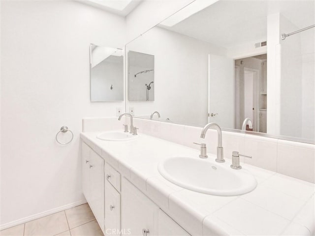 20472 Via Marwah, Yorba Linda, CA 92886 - full bathroom with double vanity and tile patterned flooring