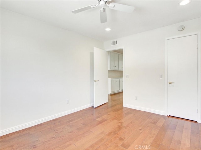 20472 Via Marwah, Yorba Linda, CA 92886 - unfurnished bedroom featuring light wood-style floors, recessed lighting, and ceiling fan