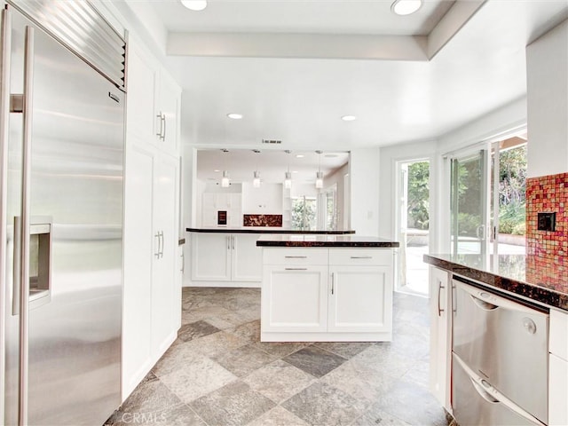 20472 Via Marwah, Yorba Linda, CA 92886 - kitchen featuring appliances with stainless steel finishes, white cabinets, and recessed lighting