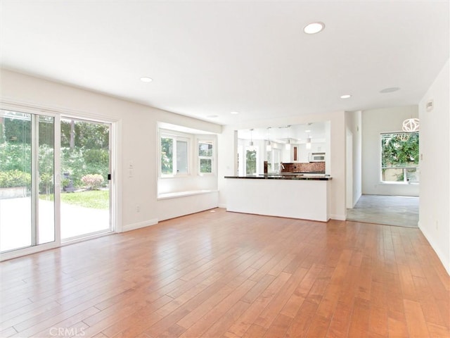 20472 Via Marwah, Yorba Linda, CA 92886 - unfurnished living room featuring light wood-style flooring and recessed lighting