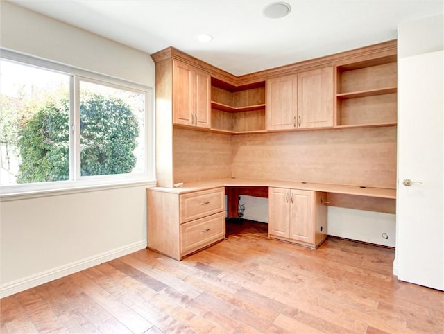20472 Via Marwah, Yorba Linda, CA 92886 - unfurnished office featuring built in study area, light wood-style flooring, and recessed lighting