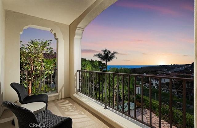 3 Atlantis Cv, Newport Coast, CA 92657 - view of balcony at dusk