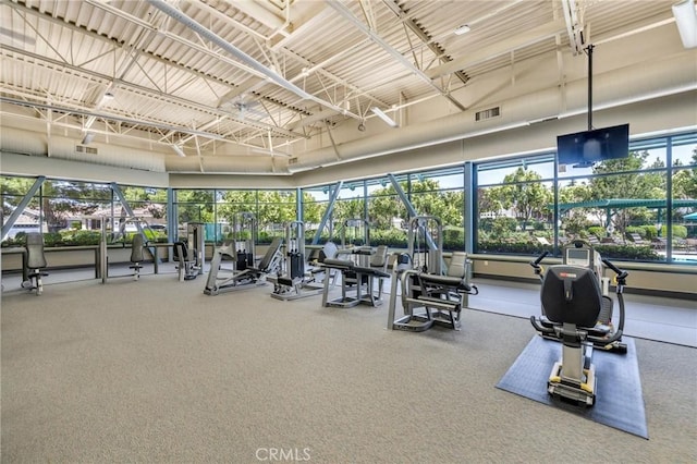 1708 Snowberry Rd, Beaumont, CA 92223 - gym featuring a high ceiling