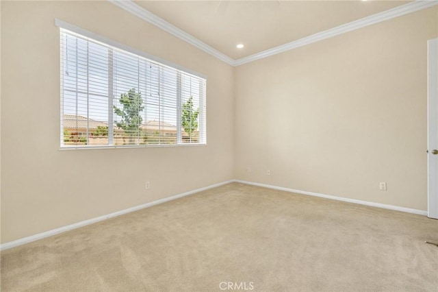 1708 Snowberry Rd, Beaumont, CA 92223 - carpeted empty room featuring crown molding and recessed lighting