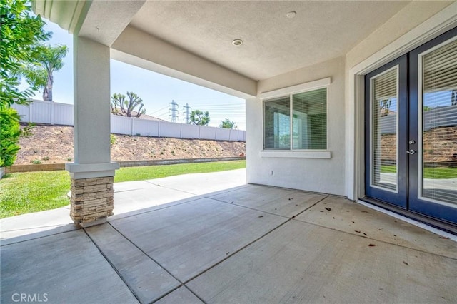 1708 Snowberry Rd, Beaumont, CA 92223 - view of patio / terrace featuring french doors