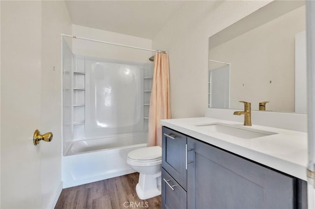 24232 Sylvan Glen Rd Unit A, Diamond Bar, CA 91765 - full bathroom with vanity, wood finished floors, and shower / bath combination with curtain