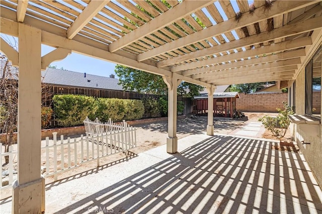 37702 Medea Ct, Palmdale, CA 93550 - fenced backyard with a patio and a pergola