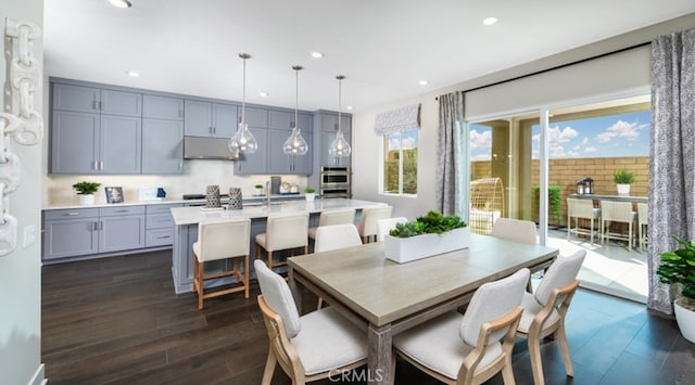 200 Lily Loop, Irvine, CA 92618 - dining area featuring dark wood-type flooring and recessed lighting