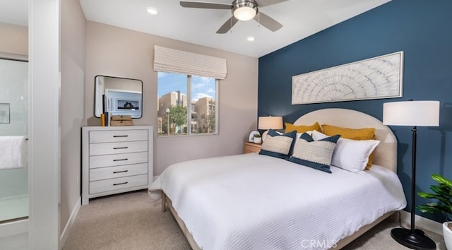 200 Lily Loop, Irvine, CA 92618 - bedroom featuring carpet flooring, recessed lighting, and ceiling fan