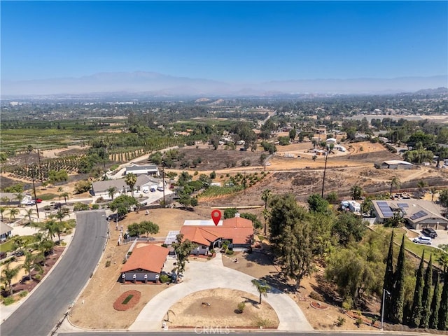 16066 Rancho Verde Cir, Riverside, CA 92506 - aerial overview of property's location with a mountain backdrop