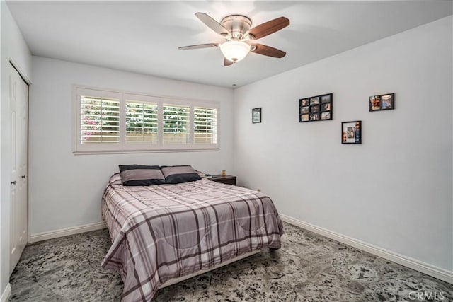2608 Nice Ct, Lancaster, CA 93536 - bedroom with a closet, a ceiling fan, and carpet floors