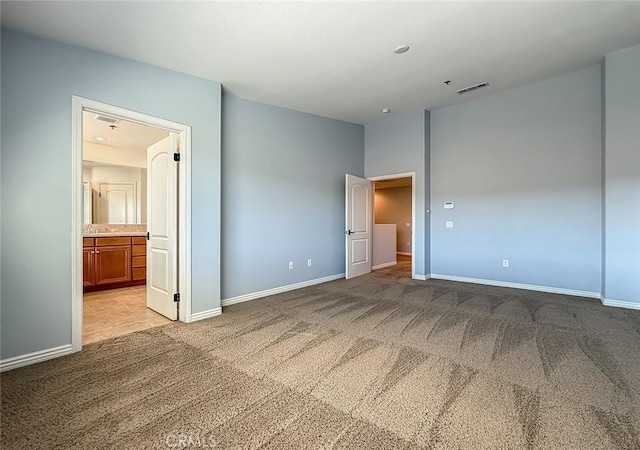 374 E Hilltop Way, Thousand Oaks, CA 91362 - unfurnished bedroom with light colored carpet and connected bathroom