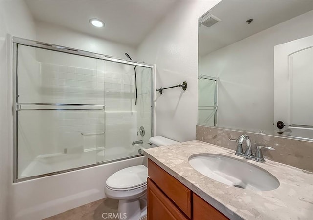 374 E Hilltop Way, Thousand Oaks, CA 91362 - bathroom featuring vanity, combined bath / shower with glass door, and recessed lighting