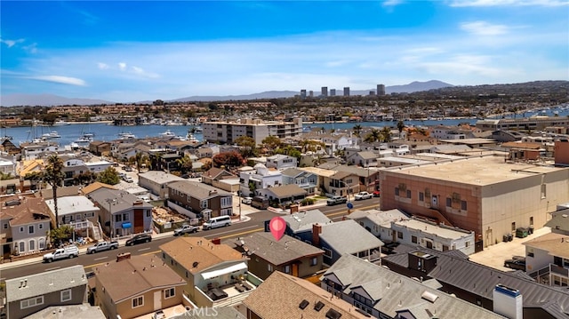 217 E Balboa Blvd, Newport Beach, CA 92661 - aerial view of residential area featuring a water and mountain view